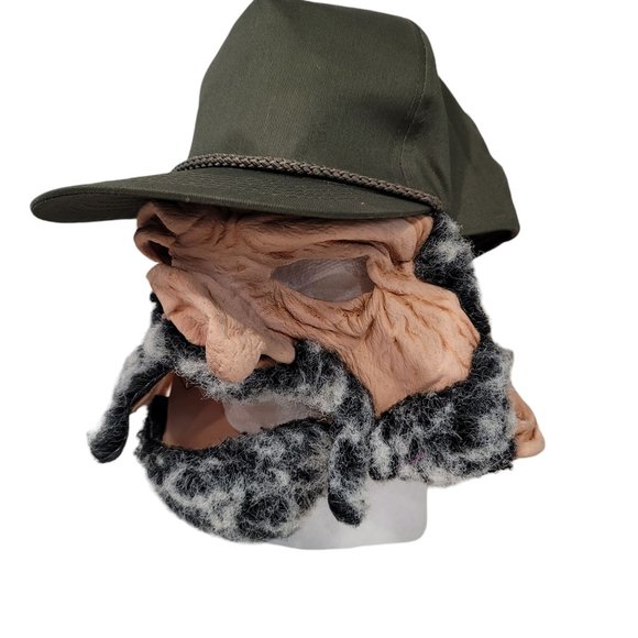 zagone old man mask with hat and beard halloween scary fun funny - Picture 5 of 5